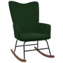 Dark green velvet rocking chair with footrest by , Rocking chairs - Ref: Foro24-327756, Price: 160,80 €, Discount: %