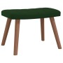 Silla mecedora con reposapiés terciopelo verde oscuro de , Mecedoras - Ref: Foro24-327756, Precio: 163,87 €, Descuento: %