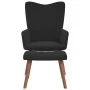 Sillón de relax con taburete terciopelo negro de , Sillones - Ref: Foro24-327672, Precio: 113,92 €, Descuento: %