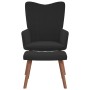 Sillón de relax con taburete terciopelo negro de , Sillones - Ref: Foro24-327672, Precio: 93,47 €, Descuento: %