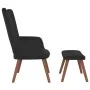 Sillón de relax con taburete terciopelo negro de , Sillones - Ref: Foro24-327672, Precio: 113,92 €, Descuento: %