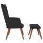 Sillón de relax con taburete terciopelo negro de , Sillones - Ref: Foro24-327672, Precio: 93,47 €, Descuento: %
