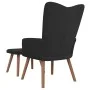 Sillón de relax con taburete terciopelo negro de , Sillones - Ref: Foro24-327672, Precio: 113,92 €, Descuento: %