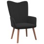 Sillón de relax con taburete terciopelo negro de , Sillones - Ref: Foro24-327672, Precio: 93,47 €, Descuento: %