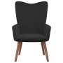 Sillón de relax con taburete terciopelo negro de , Sillones - Ref: Foro24-327672, Precio: 93,47 €, Descuento: %