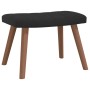 Sillón de relax con taburete terciopelo negro de , Sillones - Ref: Foro24-327672, Precio: 93,47 €, Descuento: %