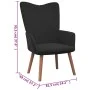 Sillón de relax con taburete terciopelo negro de , Sillones - Ref: Foro24-327672, Precio: 113,92 €, Descuento: %