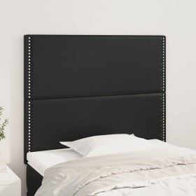 Cabeceros 2 unidades de cuero sintético negro 80x5x78/88 cm de , Cabeceros y pies de cama - Ref: Foro24-3116264, Precio: 54,9...
