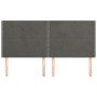 Cabeceros 4 unidades de terciopelo gris oscuro 90x5x78/88 cm de , Cabeceros y pies de cama - Ref: Foro24-3116253, Precio: 88,...