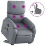 Sillón reclinable de masaje de pie cuero artificial gris en Sillones | Comprar online en Foru.es