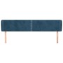 Cabecero de terciopelo azul oscuro 183x23x78/88 cm de , Cabeceros y pies de cama - Ref: Foro24-3117068, Precio: 62,71 €, Desc...