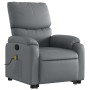 Sillón reclinable de masaje de pie cuero artificial gris en Sillones | Comprar online en Foru.es