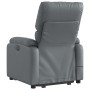 Sillón reclinable de masaje de pie cuero artificial gris en Sillones | Comprar online en Foru.es