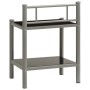 Mesitas de noche 2 unidades metal y vidrio gris y negro de vidaXL, Mesitas de noche - Ref: Foro24-325093, Precio: 43,77 €, De...