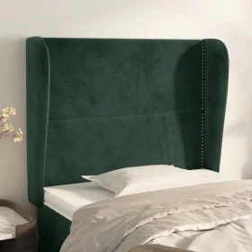Headboard with dark green velvet ears 103x23x118/128cm by , Headboards and footboards - Ref: Foro24-3117861, Price: 86,81 €, ...