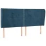 Headboard with dark blue velvet ears 183x23x118/128 cm by , Headboards and footboards - Ref: Foro24-3117880, Price: 130,69 €,...