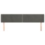 Cabecero de terciopelo gris oscuro 183x16x78/88 cm de , Cabeceros y pies de cama - Ref: Foro24-3118689, Precio: 60,14 €, Desc...