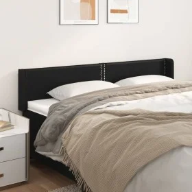Kopfteil aus schwarzem Kunstleder, 163 x 16 x 78/88 cm von , Kopf- und Fußteile - Ref: Foro24-3118724, Preis: 64,88 €, Rabatt: %