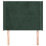 Cabecero con orejas de terciopelo verde oscuro 103x16x118/128cm de , Cabeceros y pies de cama - Ref: Foro24-3119485, Precio: ...