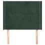 Kopfteil mit dunkelgrünen Samtohren 103x16x118/128cm von , Kopf- und Fußteile - Ref: Foro24-3119485, Preis: 80,66 €, Rabatt: %
