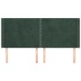 Cabecero con orejas de terciopelo verde oscuro 203x16x118/128cm de , Cabeceros y pies de cama - Ref: Foro24-3119509, Precio: ...