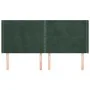 Headboard with dark green velvet ears 203x16x118/128cm by , Headboards and footboards - Ref: Foro24-3119509, Price: 136,45 €,...