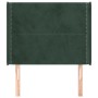 Cabecero con orejas de terciopelo verde oscuro 93x16x118/128 cm de , Cabeceros y pies de cama - Ref: Foro24-3119479, Precio: ...