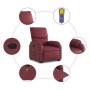 Sillón reclinable de masaje de pie cuero artificial rojo tinto en Sillones | Comprar online en Foru.es