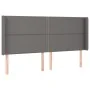 Headboard with ears gray synthetic leather 163x16x118/128cm by , Headboards and footboards - Ref: Foro24-3119540, Price: 107,...