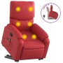Sillón reclinable de masaje de pie cuero artificial rojo en Sillones | Comprar online en Foru.es