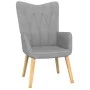 Sillón relax con taburete tela gris claro de , Sillones - Ref: Foro24-327534, Precio: 107,90 €, Descuento: %