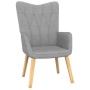 Sillón relax con taburete tela gris claro de , Sillones - Ref: Foro24-327534, Precio: 118,94 €, Descuento: %