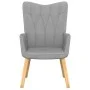 Sillón relax con taburete tela gris claro de , Sillones - Ref: Foro24-327534, Precio: 107,90 €, Descuento: %