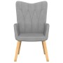 Sillón relax con taburete tela gris claro de , Sillones - Ref: Foro24-327534, Precio: 118,94 €, Descuento: %