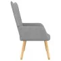 Sillón relax con taburete tela gris claro de , Sillones - Ref: Foro24-327534, Precio: 107,90 €, Descuento: %