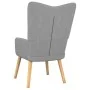 Sillón relax con taburete tela gris claro de , Sillones - Ref: Foro24-327534, Precio: 107,90 €, Descuento: %