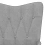 Sillón relax con taburete tela gris claro de , Sillones - Ref: Foro24-327534, Precio: 107,90 €, Descuento: %