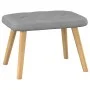 Sillón relax con taburete tela gris claro de , Sillones - Ref: Foro24-327534, Precio: 107,90 €, Descuento: %