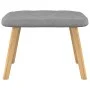 Sillón relax con taburete tela gris claro de , Sillones - Ref: Foro24-327534, Precio: 107,90 €, Descuento: %