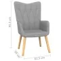 Sillón relax con taburete tela gris claro de , Sillones - Ref: Foro24-327534, Precio: 107,90 €, Descuento: %