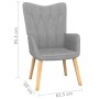 Sillón relax con taburete tela gris claro de , Sillones - Ref: Foro24-327534, Precio: 118,94 €, Descuento: %