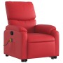 Sillón reclinable de masaje de pie cuero artificial rojo en Sillones | Comprar online en Foru.es