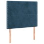 Cabecero con luces LED terciopelo azul oscuro 90x5x118/128 cm de , Cabeceros y pies de cama - Ref: Foro24-3122324, Precio: 53...