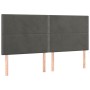 Cabecero con luces LED terciopelo gris oscuro 180x5x118/128 cm de , Cabeceros y pies de cama - Ref: Foro24-3122345, Precio: 9...