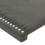 Cabecero con luces LED terciopelo gris oscuro 180x5x118/128 cm de , Cabeceros y pies de cama - Ref: Foro24-3122345, Precio: 9...