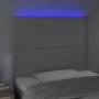 Kopfteil mit LED-Leuchten, graues Kunstleder, 90 x 5 x 118/128 cm von , Kopf- und Fußteile - Ref: Foro24-3122366, Preis: 62,2...