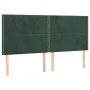 Headboard with LED lights dark green velvet 180x5x118/128 cm by , Headboards and footboards - Ref: Foro24-3122347, Price: 115...
