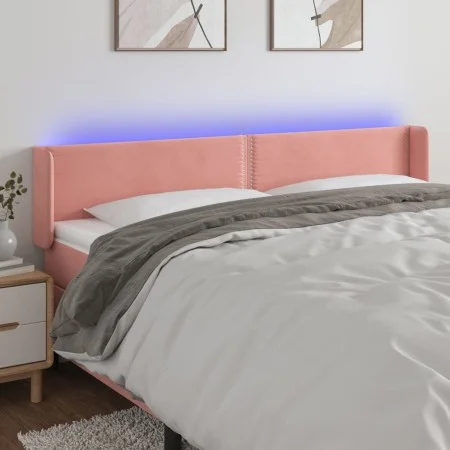 Rosa Samtkopfteil mit LED 183x16x78/88 cm von , Kopf- und Fußteile - Ref: Foro24-3123161, Preis: 70,65 €, Rabatt: %
