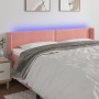 Cabecero con LED de terciopelo rosa 183x16x78/88 cm de , Cabeceros y pies de cama - Ref: Foro24-3123161, Precio: 66,43 €, Des...