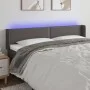 Kopfteil mit LED-grauem Kunstleder 163x16x78/88 cm von , Kopf- und Fußteile - Ref: Foro24-3123196, Preis: 68,38 €, Rabatt: %